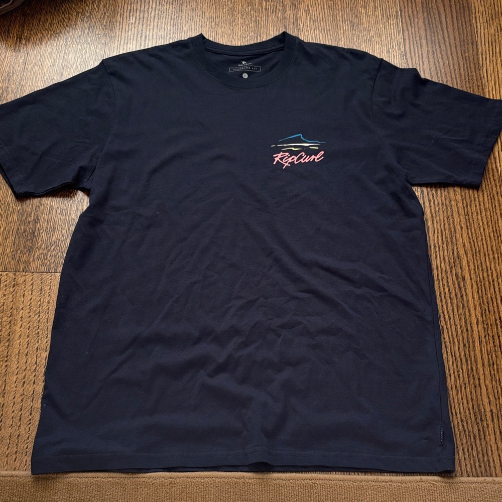 Rip Curl Men's Navy Tee with Logo